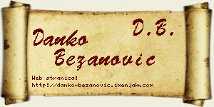 Danko Bežanović vizit kartica